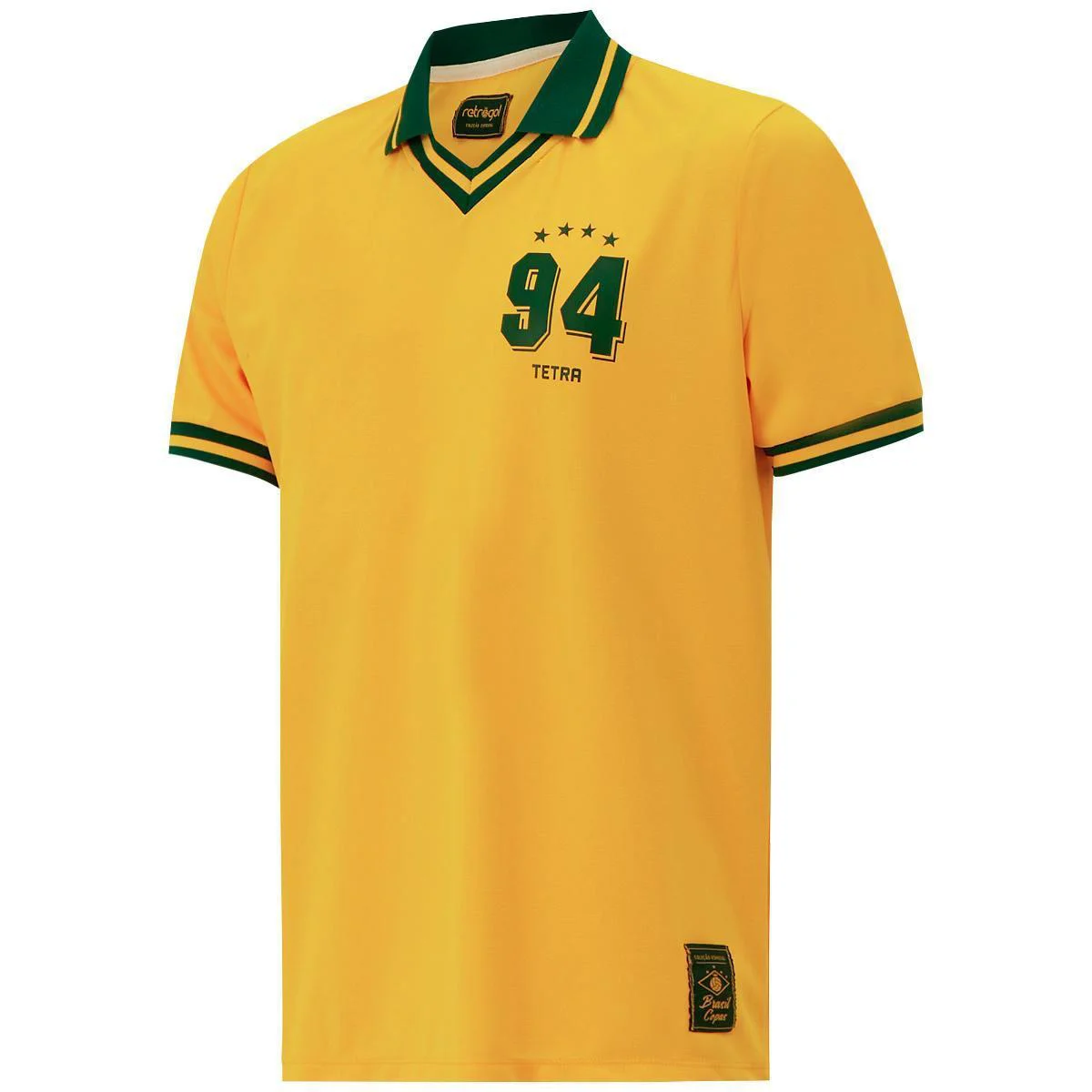Camisa Brasil Retrô 1994 Amarelo Masculina - Esportes Woozen