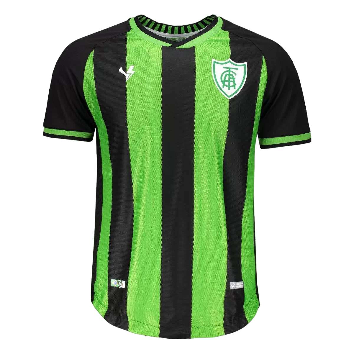 Camisa América Mineiro Masculina Jogo 1 2023 Preta e Verde Volt - Esportes Woozen